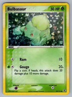 Bulbasaur 55/112 Common FireRed & LeafGreen Pokemon MP - Image 1