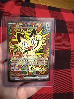 Meowth EX 121/088 Perfect Order Pokemon TCG Full Art Illustration Rare - Image 1