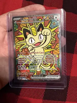 Meowth EX 121/088 Perfect Order Pokemon TCG Full Art Illustration Rare - Image 2