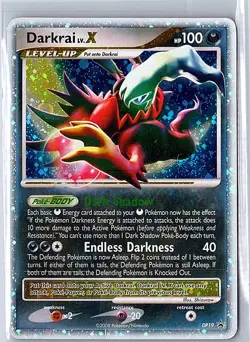 2007 Pokemon Diamond & Pearl Black Star Promos Darkrai LV.X #DP19 MP - Image 1