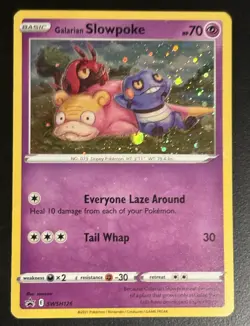 Pokemon Galarian Slowpoke SWSH126 HD Galaxy Swirl Black Star Promo Card -Lp - Image 4