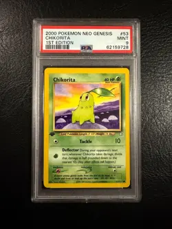 Pokemon Neo Genesis #53 - Chikorita - MINT - 1st Edition - PSA 9! - Image 1