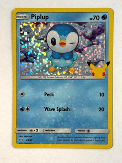 Piplup - 20/25 - Pokemon McDonald's 25th Anniversary Non-Holo 2021 NM - Image 1