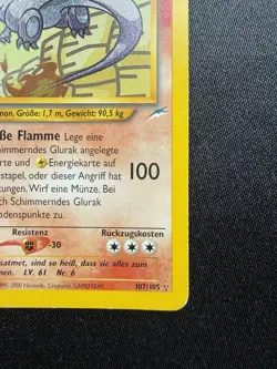 Pokemon Schimmerndes Glurak – 107/105 – Neo Destiny (Secret Rare) Deutsch - Image 5