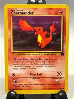 CHARMANDER Pokemon TCG 2000 Team Rocket Vintage Set Non HOLO # 50/82 - Free Ship - Image 1