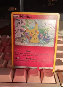 Pokemon TCG HD Swirl Holo Mimikyu SM163 & Pikachu SM162 Holo - Image 2