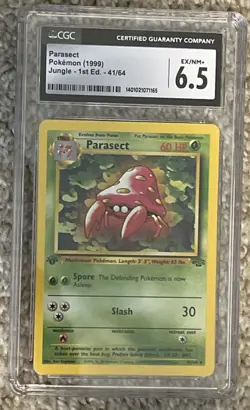 1999 Pokemon Jungle 1st Edition Parasect #41 CGC 6.5 - Image 1