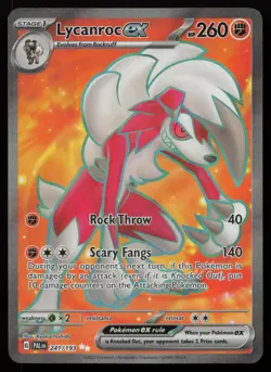 Lycanroc ex 241/193 Ultra Rare Paldea Evolved Pokemon NM - Image 1