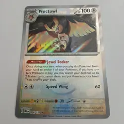 Pokemon - Noctowl (Master Ball Pattern) 078/131 Sv: Prismatic Evolutions Holo - Image 1
