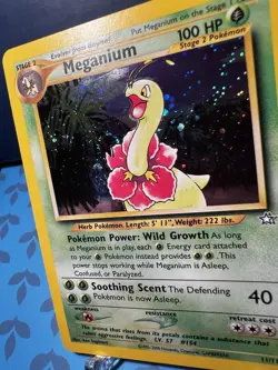 Meganium Holo Swirl Rare 11/111 - Pokemon - Neo Genesis NM / LP - Image 2