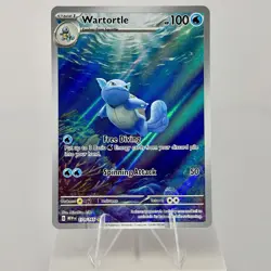 Pokemon Wartortle 171/165 SV: Scarlet & Violet 151 Illustration Rare Holo Card - Image 1