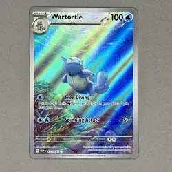 Pokemon Wartortle 171/165 SV: Scarlet & Violet 151 Illustration Rare Holo Card - Image 3