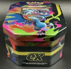 Pokemon Trading Card Game TCG Mega Charizard X Ex Tin Factory Sealed - Image 2