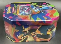 Pokemon Trading Card Game TCG Mega Charizard X Ex Tin Factory Sealed - Image 5