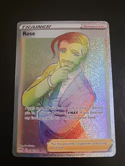 Rose - 196/189 - Pokemon Darkness Ablaze Sword & Shield Secret Rare Card NM - Image 1