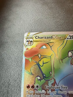 Pokemon TCG - Charizard VSTAR Rainbow Secret Rare Card Brilliant Stars 174/172 - Image 2
