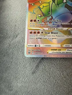 Pokemon TCG - Charizard VSTAR Rainbow Secret Rare Card Brilliant Stars 174/172 - Image 4