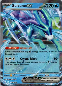 Suicune ex Classic Collection Trading Card Game Classic 010/034 NM - Image 1