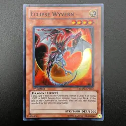YuGiOh Eclipse Wyvern SDDC-EN003 Super Rare 1st Edition LP - Image 1