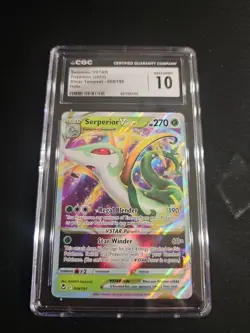 Serperior VSTAR #008 CGC 10 Gem Mint Silver Tempest Pokemon Card Slab - Image 1