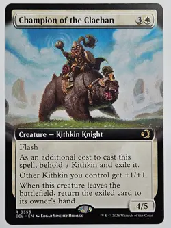 MTG Lorwyn Eclipsed - ECL 353 Champion of the Clachan (Extended Art) - Rare - Image 1