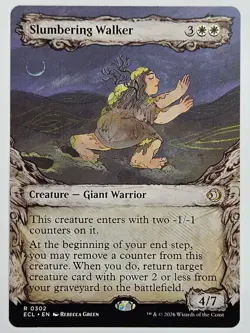 MTG Lorwyn Eclipsed - ECL 302 Slumbering Walker (Showcase) - Rare - Image 1