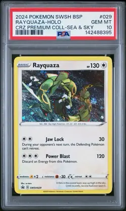 Pokemon Rayquaza SWSH029 Sword & Shield Promo Holo PSA 10 2024 Card - Image 3