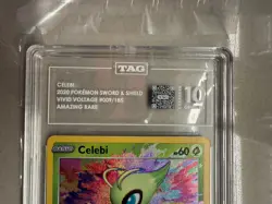 Celebi TAG 10 Amazing Rare Holo Pokemon SWSH Vivid Voltage 009 Nintendo 2020 TCG - Image 3