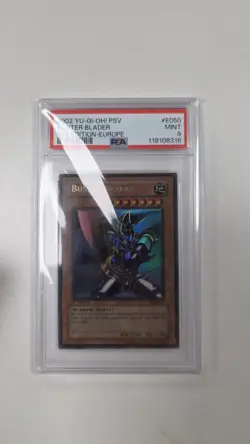 Yugioh 1st Edition Pharaoh’s Servant Buster Blader PSV-E050 Ultra Rare PSA 9 - Image 1