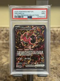 2025 Pokemon—Oricorio EX #024 Mega Evolution—Black Star Promo Holo PSA 9 - Image 1