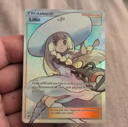 Pokemon Lillie Ultra Rare Full Art Holo SM Base Set Trainer 147/149 2017 - Image 1