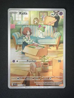 Pokemon TCG Ralts 211/198 Scarlet Violet Base Set lllustration Rare - Image 3