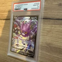 2022 POKEMON SWORD & SHIELD LOST ORIGIN #TG20 FULL ART/CROBAT V PSA 10 - Image 2