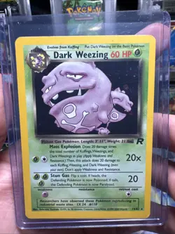 1999 Pokemon Dark Weezing 14/82 Team Rocket Holo LP - Image 1