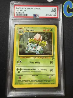 Pokemon TCG 2000 Base Set 2 Ivysaur 44/130 PSA 9 - Image 1