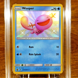 Pokemon Hidden Fates Wooper SV9/SV94 AGS Gem-MT 10 Shiny Holo Rare 2019 - Image 2
