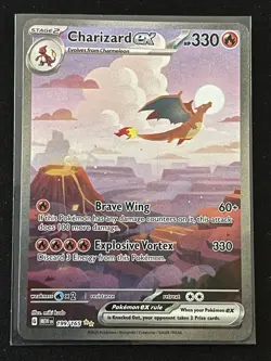 Pokemon TCG Scarlet & Violet 151 Charizard EX SIR Holo Card 199/165 - Image 1