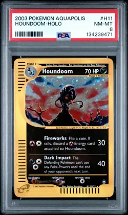 Houndoom 2003 Pokemon Aquapolis PSA 8 #H11 - Image 1