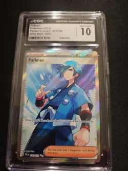 Falkner #251 CGC 10 Full Art Trainer Paldea Evolved Pokemon Slab - Image 1