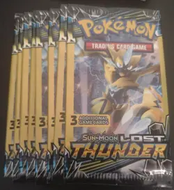 Pokemon TCG Sun & Moon Lost Thunder Booster Packs Lot 23 Packs 3 Card Packs - Image 4