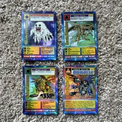 Digimon Card Lot 4 Holo 1st Edition SaberLeomon HerculesKabuterimon ST-33 ST-34 - Image 1