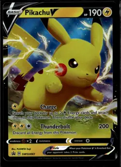 Pikachu V - Promo SWSH: Sword & Shield Promo Cards SWSH061 Lightning Holo Pokemo - Image 1