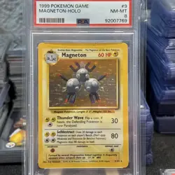 Pokemon TCG Magneton Base Set Holo Rare Card 9/102 Nm-mt PSA 8!!!! - Image 1