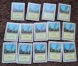 Vintage Magic The Gathering 1994 Forest 3rd Revised Edition Lot Bulk 15 Cards - Image 1