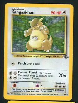 Pokemon Card Kangaskhan Jungle 5/64 Holo Unlimited Holo Rare MP - Image 1