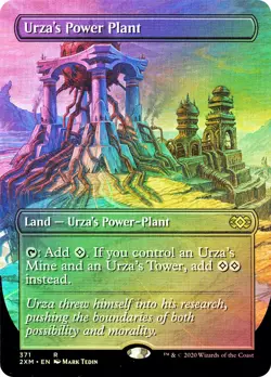 MTG FOIL Urza's Power Plant Borderless - Double Masters #371 - Image 1
