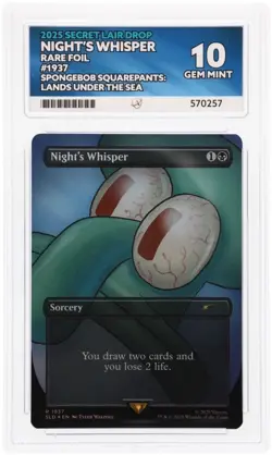 2025 MAGIC: THE GATHERING SECRET LAIR DROP #1937 NIGHT'S WHISPER ACE 10 - Image 3