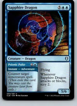 Sapphire Dragon // Psionic Pulse – CLB – 94 – NON-FOIL Commander Legends: Battle - Image 1