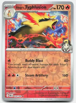 Ethan's Typhlosion 034 Reverse Holo 182 Rare Destined Rivals Pokemon Near Mint - Image 1