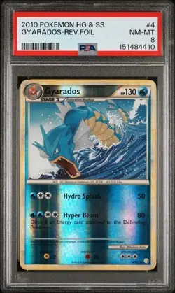 Gyarados#4 -Holo PSA 8 2010 Pokemon Heartgold & Soulsilver #4 - Image 1